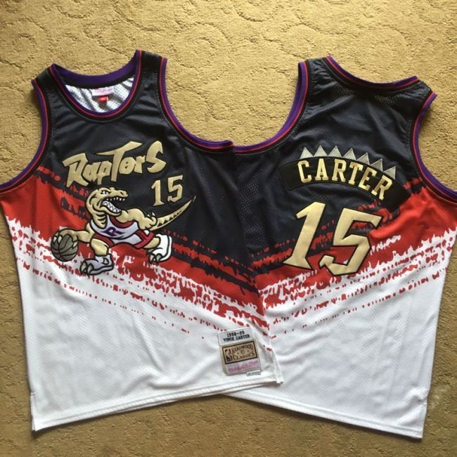 1998-1999 M&N Raptors Carter #15 Independent Swingman Top Quality Dense Embroidery NBA Jersey