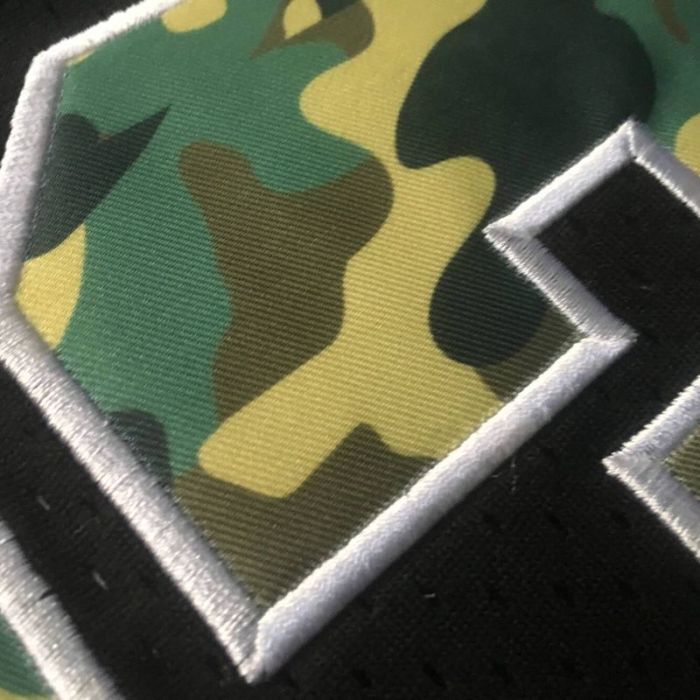 1997-1998 M&N Bulls Jordan#23 Camouflage Characters Top Quality Dense Embroidery NBA Jersey