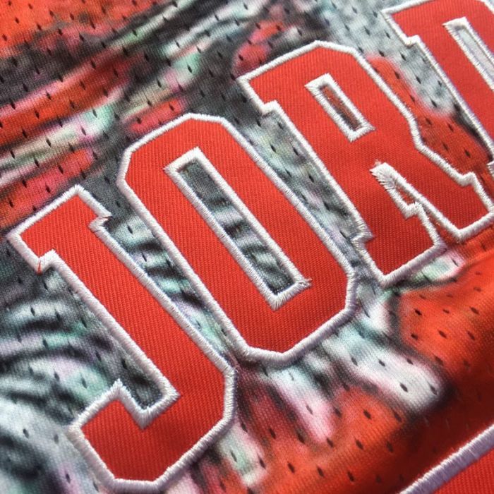 M&N Bulls Jordan#23 Commemorative Edition of Names Top Quality Dense Embroidery NBA Jersey