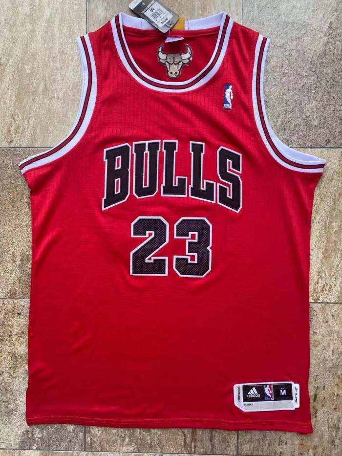 Bulls Jordan#23 Red Top Quality Dense Embroidery NBA Jersey