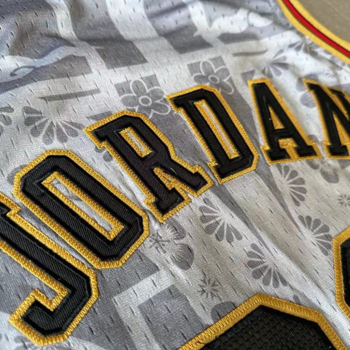 M&N Bulls Jordan#23 Year of the Snake Top Quality Dense Embroidery NBA Jersey