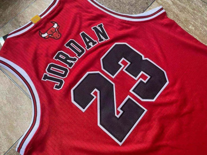 Bulls Jordan#23 Red Top Quality Dense Embroidery NBA Jersey