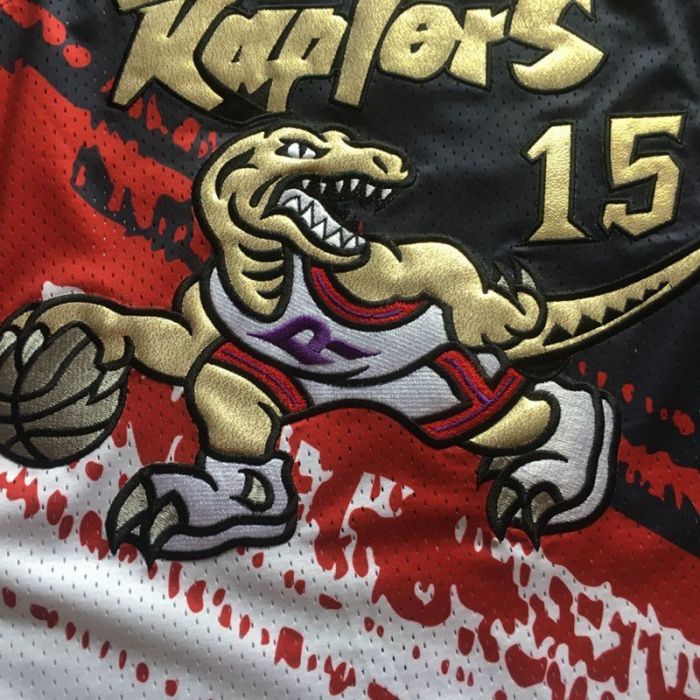 1998-1999 M&N Raptors Carter #15 Independent Swingman Top Quality Dense Embroidery NBA Jersey