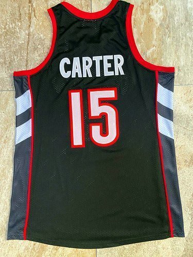 1999-2000 M&N Toronto Raptors Carter #15 Retro Top Quality Dense Embroidery NBA Jersey