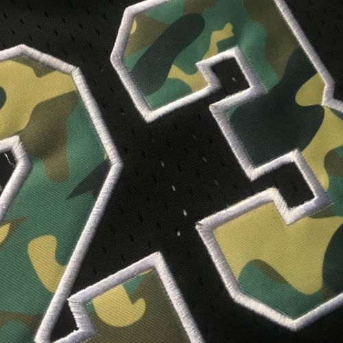 1997-1998 M&N Bulls Jordan#23 Camouflage Characters Top Quality Dense Embroidery NBA Jersey