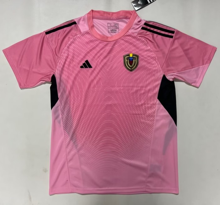 25-26 Venezuela Pink Goalkeeper Fans Soccer Jersey
