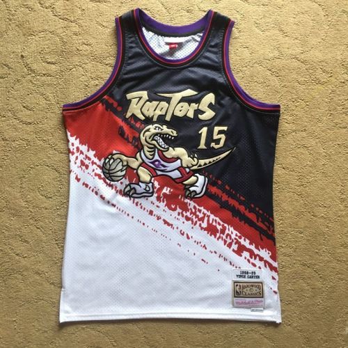 1998-1999 M&N Raptors Carter #15 Independent Swingman Top Quality Dense Embroidery NBA Jersey