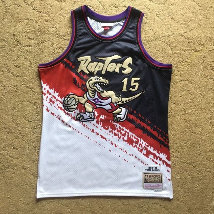 1998-1999 M&N Raptors Carter #15 Independent Swingman Top Quality Dense Embroidery NBA Jersey