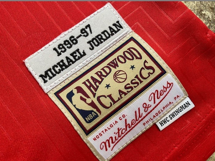 1996-1997 Bulls Jordan#23 Red Rat Year Edition Top Quality Dense Embroidery NBA Jersey