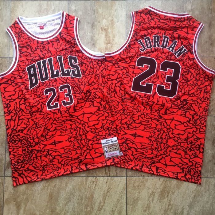 1996-1997 Bulls Jordan#23 Red Special Edition Top Quality Dense Embroidery NBA Jersey
