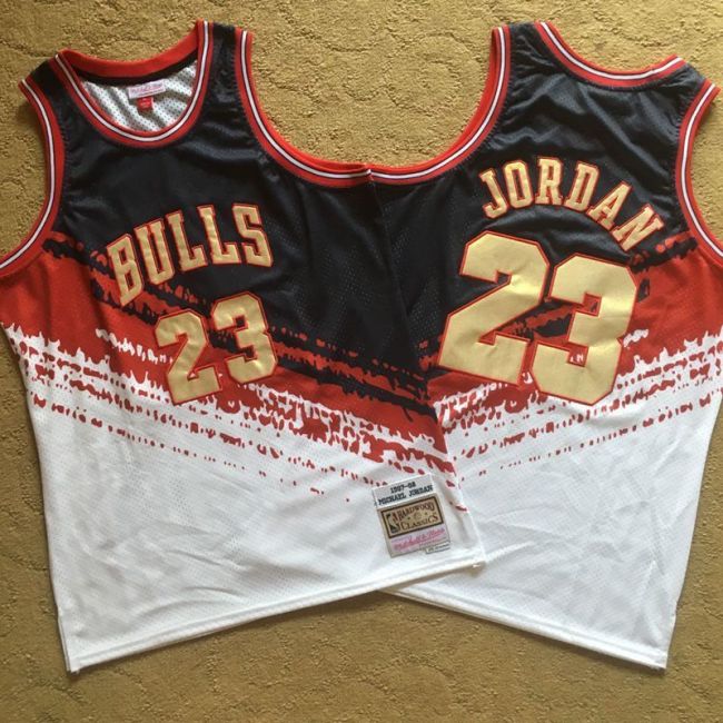 1997-1998 M&N Bulls Jordan#23 Independent Swingman Top Quality Dense Embroidery NBA Jersey