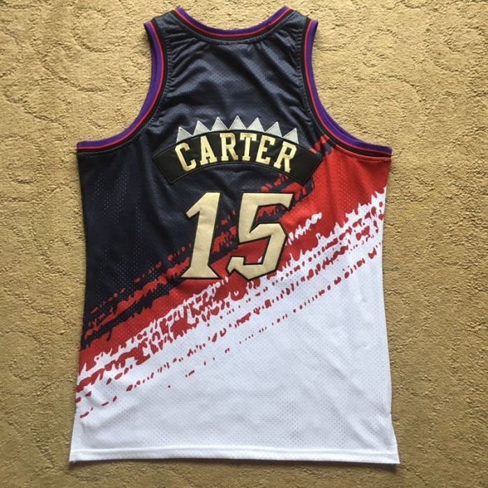 1998-1999 M&N Raptors Carter #15 Independent Swingman Top Quality Dense Embroidery NBA Jersey