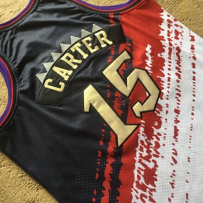1998-1999 M&N Raptors Carter #15 Independent Swingman Top Quality Dense Embroidery NBA Jersey