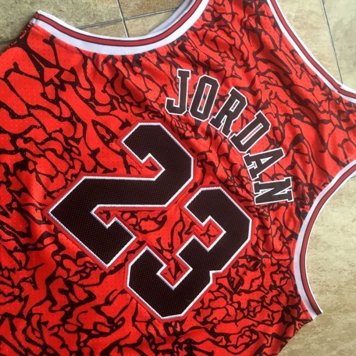 1996-1997 Bulls Jordan#23 Red Special Edition Top Quality Dense Embroidery NBA Jersey