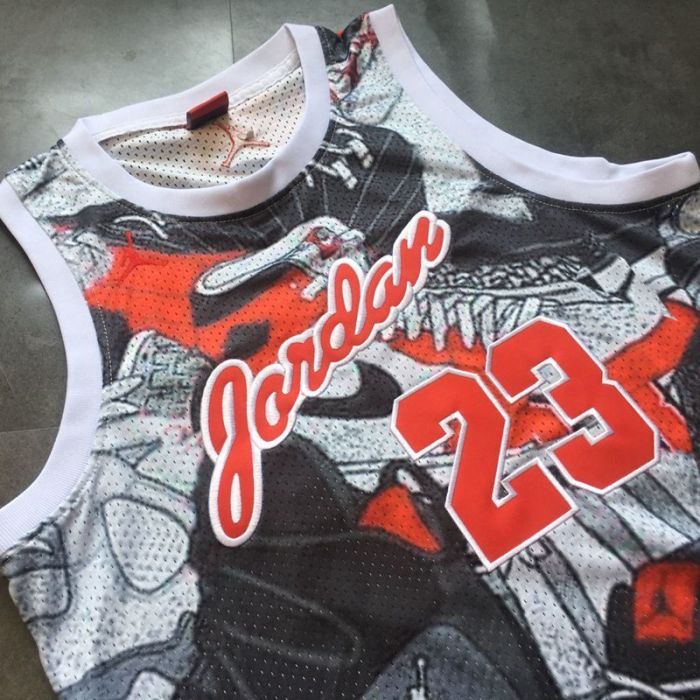 M&N Bulls Jordan#23 Commemorative Edition of Names Top Quality Dense Embroidery NBA Jersey