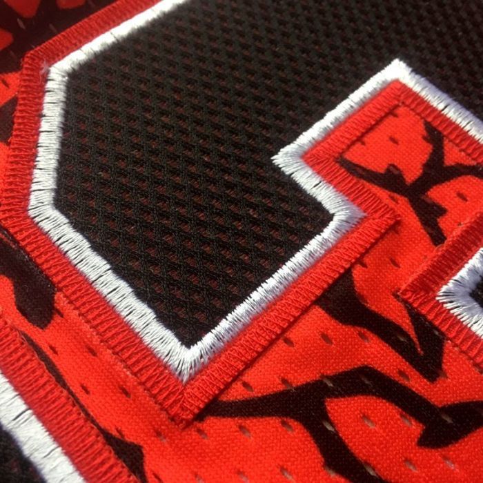 1996-1997 Bulls Jordan#23 Red Special Edition Top Quality Dense Embroidery NBA Jersey