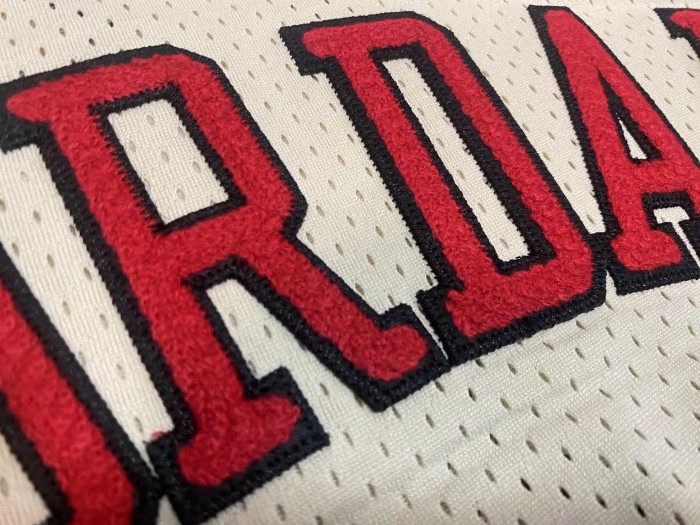 Bulls Jordan#23 Cream Chainstitch Swingman Top Quality Dense Embroidery NBA Jersey