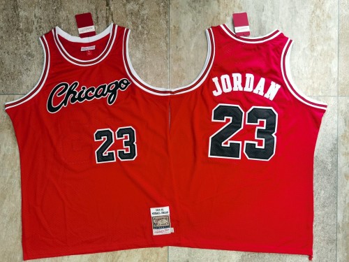 1984-1985 M&N Bulls Jordan#23 Red Retro Top Quality Dense Embroidery NBA Jersey