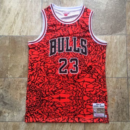 1996-1997 Bulls Jordan#23 Red Special Edition Top Quality Dense Embroidery NBA Jersey