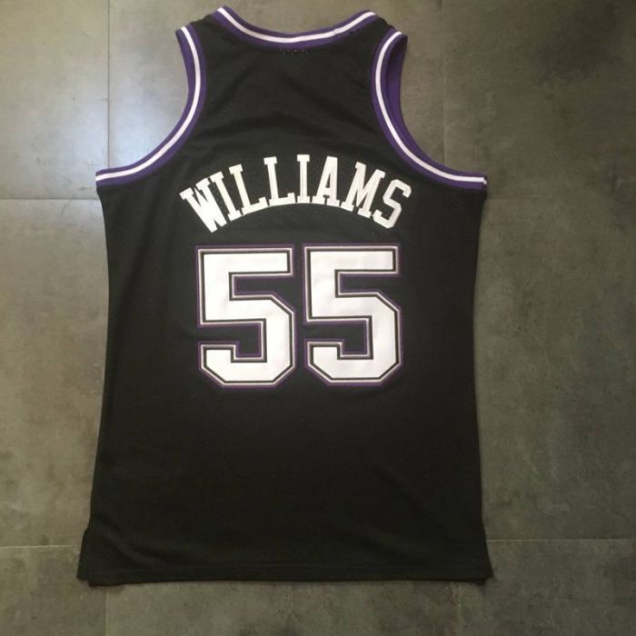 1998-1999 M&N Kings Willians #55 Black Retro Top Quality Dense Embroidery NBA Jersey