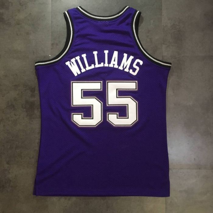 1998-1999 M&N Kings Willians #55 Purple Retro Top Quality Dense Embroidery NBA Jersey