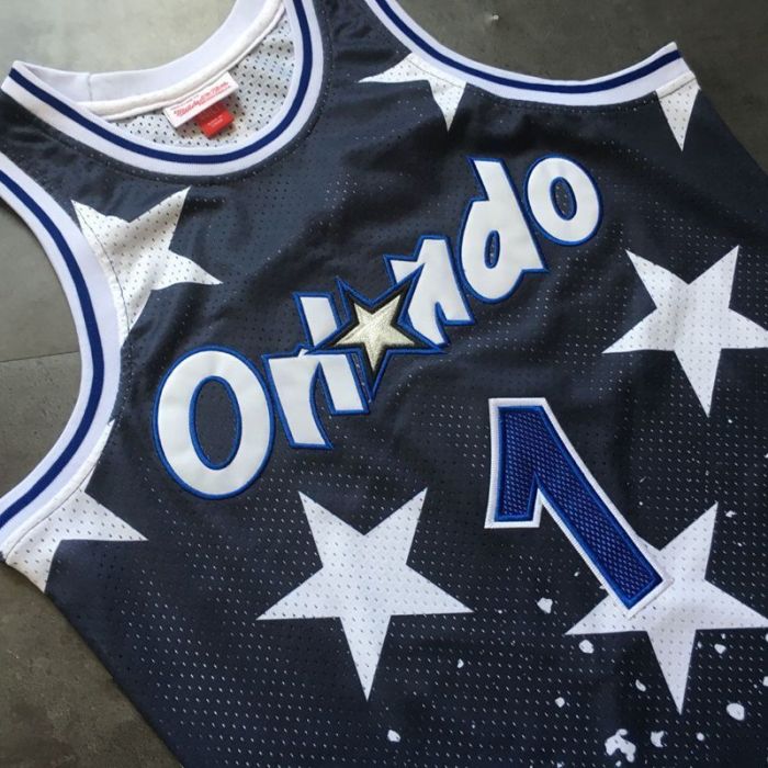 1994-1995 M&N Magic Hardaway #1 Independence Day Retro Top Quality Dense Embroidery NBA Jersey