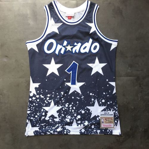1994-1995 M&N Magic Hardaway #1 Independence Day Retro Top Quality Dense Embroidery NBA Jersey