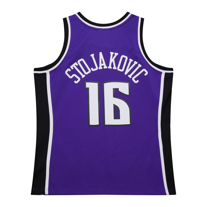 2002-2003 M&N Kings Stojakovic #16 Purple Retro Top Quality Dense Embroidery NBA Jersey