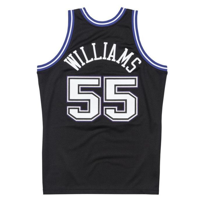 1998-1999 M&N Kings Willians #55 Black Retro Top Quality Dense Embroidery NBA Jersey