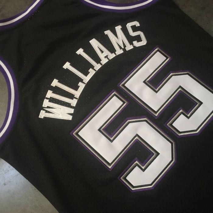 1998-1999 M&N Kings Willians #55 Black Retro Top Quality Dense Embroidery NBA Jersey