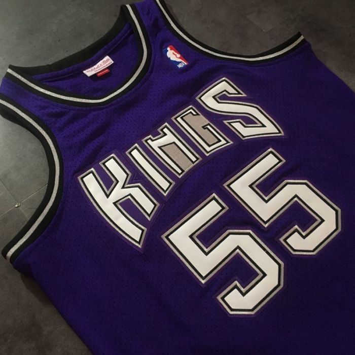 1998-1999 M&N Kings Willians #55 Purple Retro Top Quality Dense Embroidery NBA Jersey