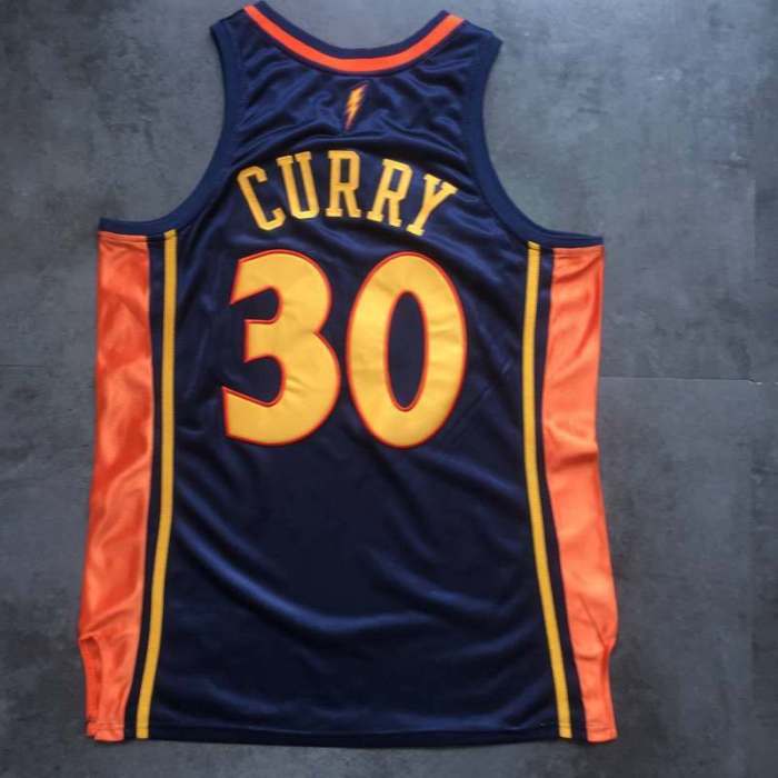 2009-2010 M&N Warriors Curry #30 Retro Top Quality Dense Embroidery NBA Jersey