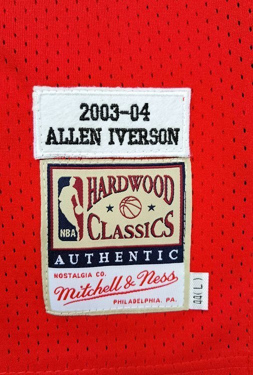 2003-2004 M&N Sixers Iverson #3 Retro Top Quality Dense Embroidery NBA Jersey