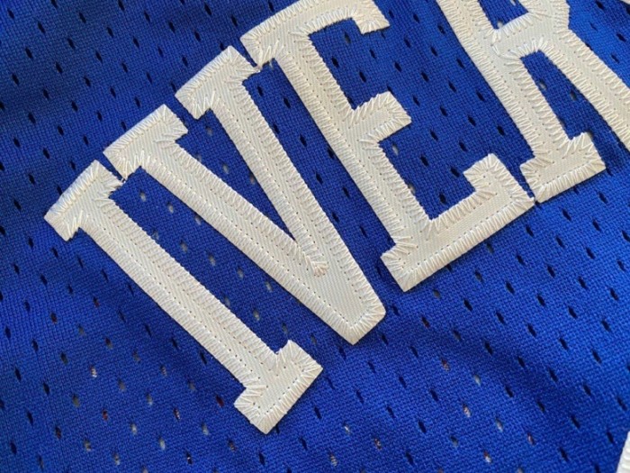 1996-1997 M&N Sixers Iverson #3 Blue Retro Top Quality Dense Embroidery NBA Jersey