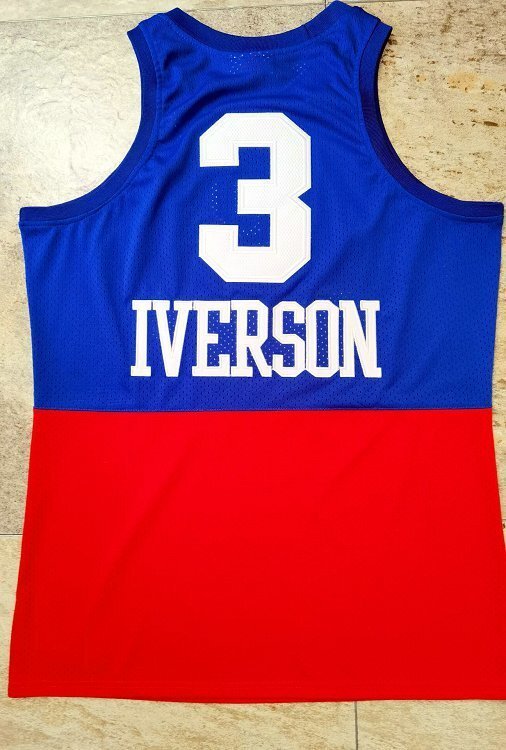 2003-2004 M&N Sixers Iverson #3 Retro Top Quality Dense Embroidery NBA Jersey