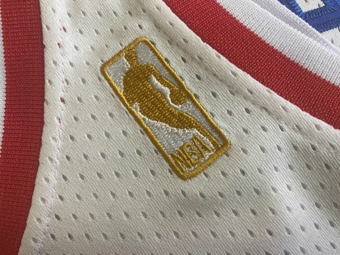 1996-1997 M&N Sixers Iverson #3 White Retro Top Quality Dense Embroidery NBA Jersey