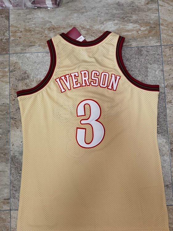 NBA 1997-1998 M&N Sixers Iverson #3 Special Edition Retro Top Quality Dense Embroidery Jersey