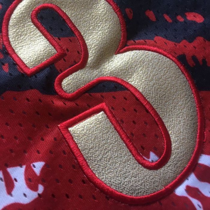 NBA 1997-1998 M&N Sixers Iverson #3 Independence Swingman Retro Top Quality Dense Embroidery Jersey