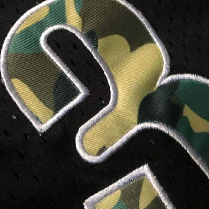 2000-2001 M&N Sixers Iverson #3 Camouflage Black Retro Top Quality Dense Embroidery Jersey