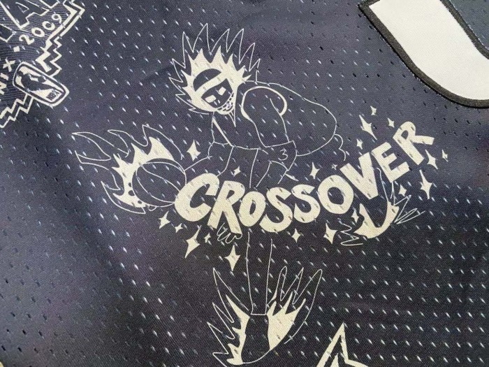 NBA 1997-1998 M&N Sixers Iverson #3 Black Retro Top Quality Dense Embroidery Jersey