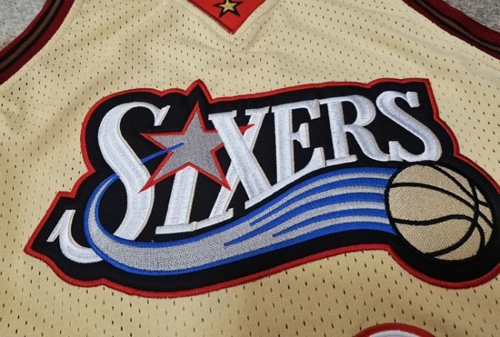 NBA 1997-1998 M&N Sixers Iverson #3 Special Edition Retro Top Quality Dense Embroidery Jersey