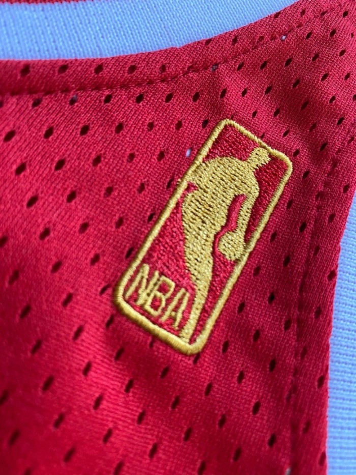 1996-1997 M&N Sixers Iverson #3 Red Retro Top Quality Dense Embroidery NBA Jersey