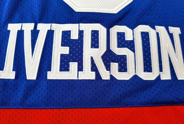 2003-2004 M&N Sixers Iverson #3 Retro Top Quality Dense Embroidery NBA Jersey