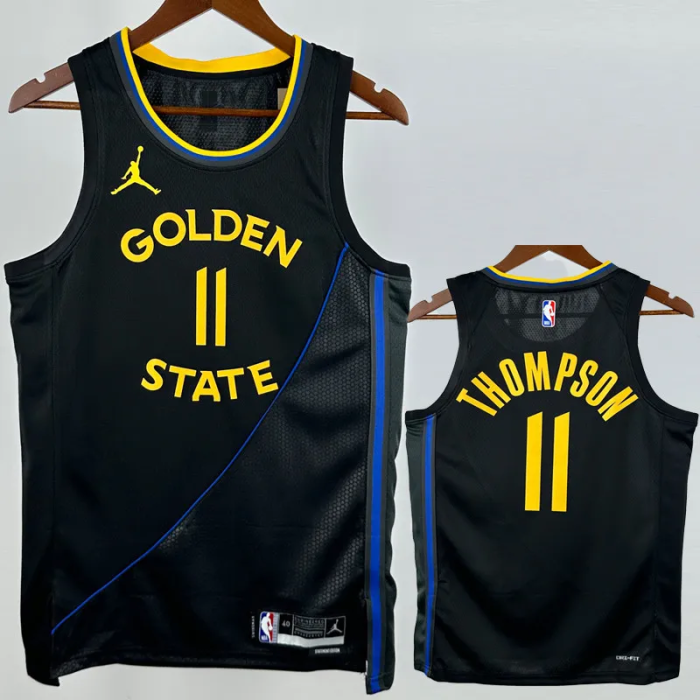 24-25 WARRIORS THOMPSON #11 Black Top Quality Hot Pressing NBA Jersey (Trapeze Edition) 飞人版