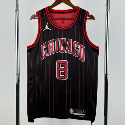 25-26 BULLS LAVINE #8 Black Top Quality Hot Pressing NBA Jersey (Trapeze Edition) 飞人版