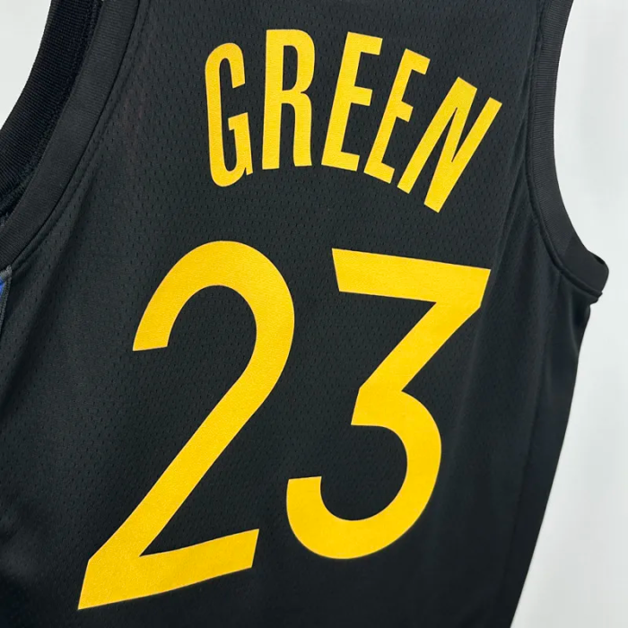 24-25 WARRIORS GREEN #23 Black Top Quality Hot Pressing NBA Jersey (Trapeze Edition) 飞人版