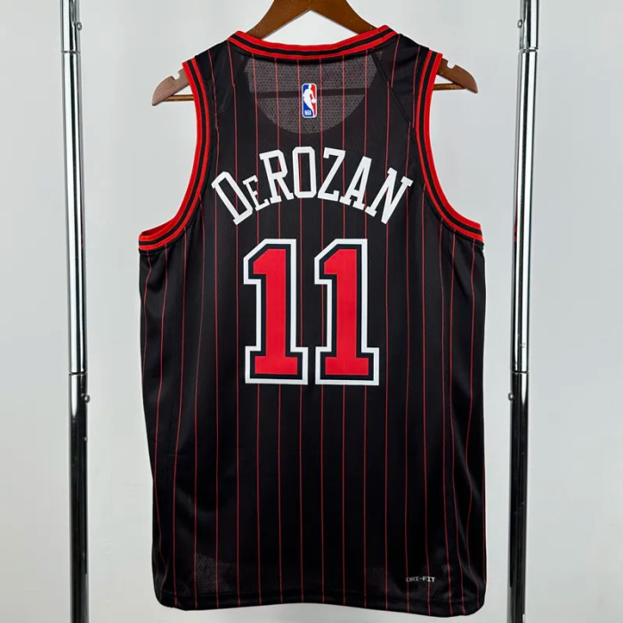 25-26 BULLS DEROZAN #11 Black Top Quality Hot Pressing NBA Jersey (Trapeze Edition) 飞人版