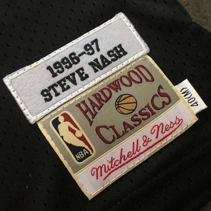 1996-1997 M&N Suns Nash #13 Black Retro Top Quality Dense Embroidery NBA Jersey