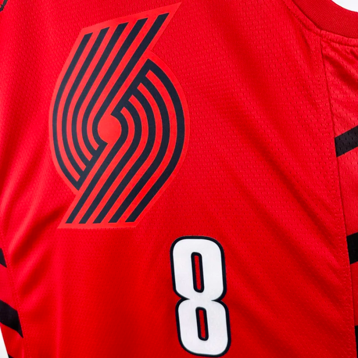 22-23 TRAIL BLAZERS AVDIJA #8 Red Top Quality Hot Pressing NBA Jersey (Trapeze Edition)飞人版