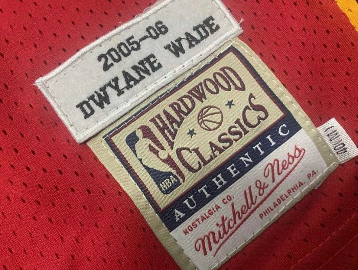 2005-2006 M&N Heat Wade #3 Red Retro Top Quality Dense Embroidery NBA Jersey